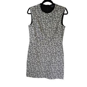 French Connection Black and White Sleeveless Sheath Dress Women's 14